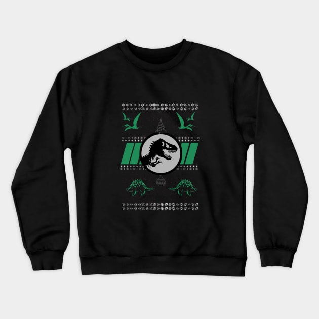 Jurassic Christmas Design With T-Rex on Throw Pillow, T shirt , Sweatshirt , Accessories , Hoodies All sizes. Crewneck Sweatshirt by Teeshop